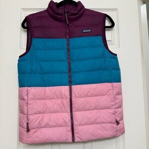 Patagonia Kids Down Vest Jacket Youth Size XXL 16-18 Insulated Colorblock